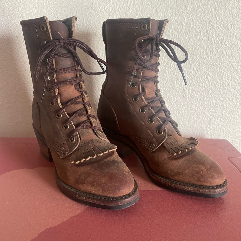 Leather boots